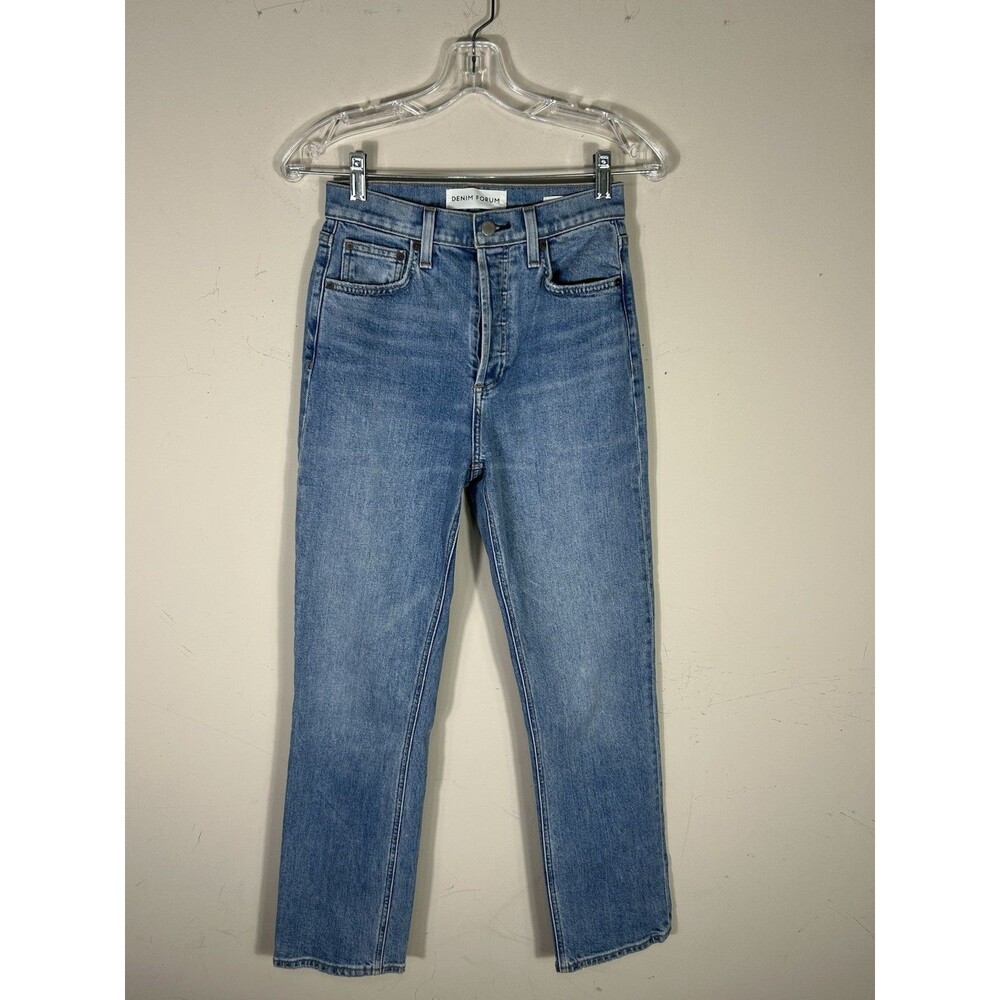 Denim Forum The Arlo Straight Jeans Womens 25 Blue Normcore Minimalist Essential - Picture 2 of 10